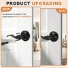 image:imageProbrico 1 Pair Black Wave Style Dummy Door Lever for Interior DoorLeft Hand and Right Handed NonFunctioningBlack