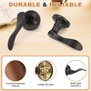 image:imageProbrico 1 Pair Black Wave Style Dummy Door Lever for Interior DoorLeft Hand and Right Handed NonFunctioningOil Rubbed Bronze