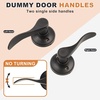image:imageProbrico 1 Pair Black Wave Style Dummy Door Lever for Interior DoorLeft Hand and Right Handed NonFunctioningOil Rubbed Bronze