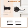 image:imageProbrico 1 Pair Black Wave Style Dummy Door Lever for Interior DoorLeft Hand and Right Handed NonFunctioningOil Rubbed Bronze