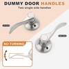 image:imageProbrico 1 Pair Black Wave Style Dummy Door Lever for Interior DoorLeft Hand and Right Handed NonFunctioningSatin Nickel