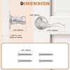 image:imageProbrico 1 Pair Black Wave Style Dummy Door Lever for Interior DoorLeft Hand and Right Handed NonFunctioningSatin Nickel