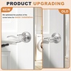 image:imageProbrico 1 Pair Black Wave Style Dummy Door Lever for Interior DoorLeft Hand and Right Handed NonFunctioningSatin Nickel