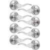 image:imageProbrico 1 Pair Black Wave Style Dummy Door Lever for Interior DoorLeft Hand and Right Handed NonFunctioningSatin Nickel
