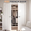 image:imageProbrico 1 Pair Black Wave Style Dummy Door Lever for Interior DoorLeft Hand and Right Handed NonFunctioningSatin Nickel
