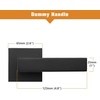 image:imageProbrico 2 Pack Half Dummy Levers in Satin Nickel NonTurning Function Door Handles SetSquare Bar Modern StyleSingle DummyUniversal HandingHeavy DutyBlack