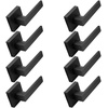 image:imageProbrico 2 Pack Half Dummy Levers in Satin Nickel NonTurning Function Door Handles SetSquare Bar Modern StyleSingle DummyUniversal HandingHeavy DutyBlack