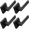 image:imageProbrico 2 Pack Half Dummy Levers in Satin Nickel NonTurning Function Door Handles SetSquare Bar Modern StyleSingle DummyUniversal HandingHeavy DutyBlack