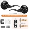 image:imageProbrico 2 Pack Wave Style Keyed Alike Entry Levers Exterior Interior Satin Nickel Keyed Door Handles with Lock and Same Keys Reversible for Right Left Handed DoorsOil Rubbed Bronze