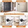image:imageProbrico 2 Pack Wave Style Keyed Alike Entry Levers Exterior Interior Satin Nickel Keyed Door Handles with Lock and Same Keys Reversible for Right Left Handed DoorsOil Rubbed Bronze