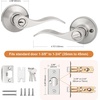 image:imageProbrico 2 Pack Wave Style Keyed Alike Entry Levers Exterior Interior Satin Nickel Keyed Door Handles with Lock and Same Keys Reversible for Right Left Handed DoorsSatin Nickel