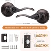 image:imageProbrico 2 Pack Wave Style Keyed Alike Entry Levers Exterior Interior Satin Nickel Keyed Door Handles with Lock and Same Keys Reversible for Right Left Handed DoorsOil Rubbed Bronze