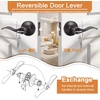 image:imageProbrico 2 Pack Wave Style Keyed Alike Entry Levers Exterior Interior Satin Nickel Keyed Door Handles with Lock and Same Keys Reversible for Right Left Handed DoorsOil Rubbed Bronze