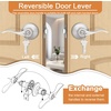 image:imageProbrico 2 Pack Wave Style Keyed Alike Entry Levers Exterior Interior Satin Nickel Keyed Door Handles with Lock and Same Keys Reversible for Right Left Handed DoorsSatin Nickel
