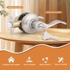 image:imageProbrico 2 Pack Wave Style Keyed Alike Entry Levers Exterior Interior Satin Nickel Keyed Door Handles with Lock and Same Keys Reversible for Right Left Handed DoorsSatin Nickel