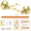 image:imageProbrico 2 Pack Wave Style Keyed Alike Entry Levers Exterior Interior Satin Nickel Keyed Door Handles with Lock and Same Keys Reversible for Right Left Handed DoorsPolished Brass