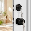 image:imageProbrico 3 Pack Entry Door Knob Set with Single Cylinder Deadbolt Combo Set Keyed Alike Brushed Nickel Door Knobs with Lock and Keys for Entrance Front DoorOil Rubbed Bronze