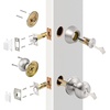 image:imageProbrico 3 Pack Entry Door Knob Set with Single Cylinder Deadbolt Combo Set Keyed Alike Brushed Nickel Door Knobs with Lock and Keys for Entrance Front DoorBrushed Nickel