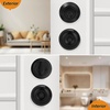 image:imageProbrico 3 Pack Entry Door Knob Set with Single Cylinder Deadbolt Combo Set Keyed Alike Brushed Nickel Door Knobs with Lock and Keys for Entrance Front DoorBlack