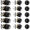 image:imageProbrico 3 Pack Entry Door Knob Set with Single Cylinder Deadbolt Combo Set Keyed Alike Brushed Nickel Door Knobs with Lock and Keys for Entrance Front DoorOil Rubbed Bronze