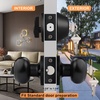 image:imageProbrico 3 Pack Entry Door Knob Set with Single Cylinder Deadbolt Combo Set Keyed Alike Brushed Nickel Door Knobs with Lock and Keys for Entrance Front DoorBlack