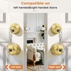 image:imageProbrico 3 Pack Entry Door Knob Set with Single Cylinder Deadbolt Combo Set Keyed Alike Brushed Nickel Door Knobs with Lock and Keys for Entrance Front DoorGold