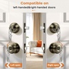 image:imageProbrico 3 Pack Entry Door Knob Set with Single Cylinder Deadbolt Combo Set Keyed Alike Brushed Nickel Door Knobs with Lock and Keys for Entrance Front DoorAntique Brass