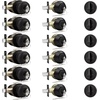 image:imageProbrico 3 Pack Entry Door Knob Set with Single Cylinder Deadbolt Combo Set Keyed Alike Brushed Nickel Door Knobs with Lock and Keys for Entrance Front DoorOil Rubbed Bronze