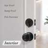 image:imageProbrico 3 Pack Entry Door Knob Set with Single Cylinder Deadbolt Combo Set Keyed Alike Brushed Nickel Door Knobs with Lock and Keys for Entrance Front DoorBlack