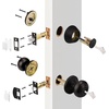 image:imageProbrico 3 Pack Entry Door Knob Set with Single Cylinder Deadbolt Combo Set Keyed Alike Brushed Nickel Door Knobs with Lock and Keys for Entrance Front DoorOil Rubbed Bronze