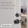 image:imageProbrico 3 Pack Entry Door Knob Set with Single Cylinder Deadbolt Combo Set Keyed Alike Brushed Nickel Door Knobs with Lock and Keys for Entrance Front DoorBlack