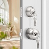 image:imageProbrico 3 Pack Entry Door Knob Set with Single Cylinder Deadbolt Combo Set Keyed Alike Brushed Nickel Door Knobs with Lock and Keys for Entrance Front DoorBrushed Nickel