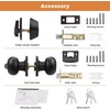 image:imageProbrico 3 Pack Entry Door Knob Set with Single Cylinder Deadbolt Combo Set Keyed Alike Brushed Nickel Door Knobs with Lock and Keys for Entrance Front DoorOil Rubbed Bronze