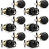 image:imageProbrico 3 Pack Entry Door Knob Set with Single Cylinder Deadbolt Combo Set Keyed Alike Brushed Nickel Door Knobs with Lock and Keys for Entrance Front DoorBlack