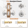 image:imageProbrico 3 Pack Entry Door Knob Set with Single Cylinder Deadbolt Combo Set Keyed Alike Brushed Nickel Door Knobs with Lock and Keys for Entrance Front DoorBrushed Nickel