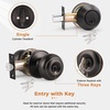 image:imageProbrico 3 Pack Entry Door Knob Set with Single Cylinder Deadbolt Combo Set Keyed Alike Brushed Nickel Door Knobs with Lock and Keys for Entrance Front DoorOil Rubbed Bronze