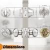 image:imageProbrico 3 Pack Entry Door Knob Set with Single Cylinder Deadbolt Combo Set Keyed Alike Brushed Nickel Door Knobs with Lock and Keys for Entrance Front DoorBrushed Nickel