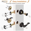 image:imageProbrico 4 Pack Keyed Alike Entry Handlset with Single Cylinder Deadbolts Combo Pack Satin Nickel Door Lever for Front and Entrance Door Interior and Exterior Entry Door Knobs Brushed NickelOil Rubbed Bronze
