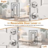 image:imageProbrico 4 Pack Keyed Alike Entry Handlset with Single Cylinder Deadbolts Combo Pack Satin Nickel Door Lever for Front and Entrance Door Interior and Exterior Entry Door Knobs Brushed NickelBrushed Nickel