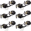 image:imageProbrico 4 Pack Keyed Alike Entry Handlset with Single Cylinder Deadbolts Combo Pack Satin Nickel Door Lever for Front and Entrance Door Interior and Exterior Entry Door Knobs Brushed NickelOil Rubbed Bronze