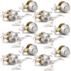 image:imageProbrico 4 Pack Keyed Alike Entry Handlset with Single Cylinder Deadbolts Combo Pack Satin Nickel Door Lever for Front and Entrance Door Interior and Exterior Entry Door Knobs Brushed NickelBrushed Nickel