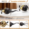 image:imageProbrico 4 Pack Keyed Alike Entry Handlset with Single Cylinder Deadbolts Combo Pack Satin Nickel Door Lever for Front and Entrance Door Interior and Exterior Entry Door Knobs Brushed NickelOil Rubbed Bronze