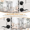 image:imageProbrico 4 Pack Keyed Alike Entry Handlset with Single Cylinder Deadbolts Combo Pack Satin Nickel Door Lever for Front and Entrance Door Interior and Exterior Entry Door Knobs Brushed NickelBlack