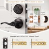 image:imageProbrico 4 Pack Keyed Alike Entry Handlset with Single Cylinder Deadbolts Combo Pack Satin Nickel Door Lever for Front and Entrance Door Interior and Exterior Entry Door Knobs Brushed NickelOil Rubbed Bronze