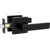 image:imageProbrico Black Door Handle with Different Keys Heavy Duty Flat Square Entry Door Lever Locks Reversible for Left and Right Handed Doors Door Levers Lockset for Interior and Exterior Doors 3 PackBlack