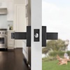 image:imageProbrico Black Door Handle with Different Keys Heavy Duty Flat Square Entry Door Lever Locks Reversible for Left and Right Handed Doors Door Levers Lockset for Interior and Exterior Doors 3 PackBlack
