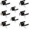 image:imageProbrico Black Door Handle with Different Keys Heavy Duty Flat Square Entry Door Lever Locks Reversible for Left and Right Handed Doors Door Levers Lockset for Interior and Exterior Doors 3 PackBlack