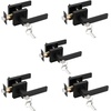 image:imageProbrico Black Door Handle with Different Keys Heavy Duty Flat Square Entry Door Lever Locks Reversible for Left and Right Handed Doors Door Levers Lockset for Interior and Exterior Doors 3 PackBlack