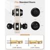 image:imageProbrico Black Keyed Alike Entry Knobs Front Door Locks Exterior Lockset and Single Cylinder Deadbolt Combination Set 2 PackBlack