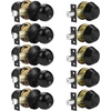 image:imageProbrico Black Keyed Alike Entry Knobs Front Door Locks Exterior Lockset and Single Cylinder Deadbolt Combination Set 2 PackBlack